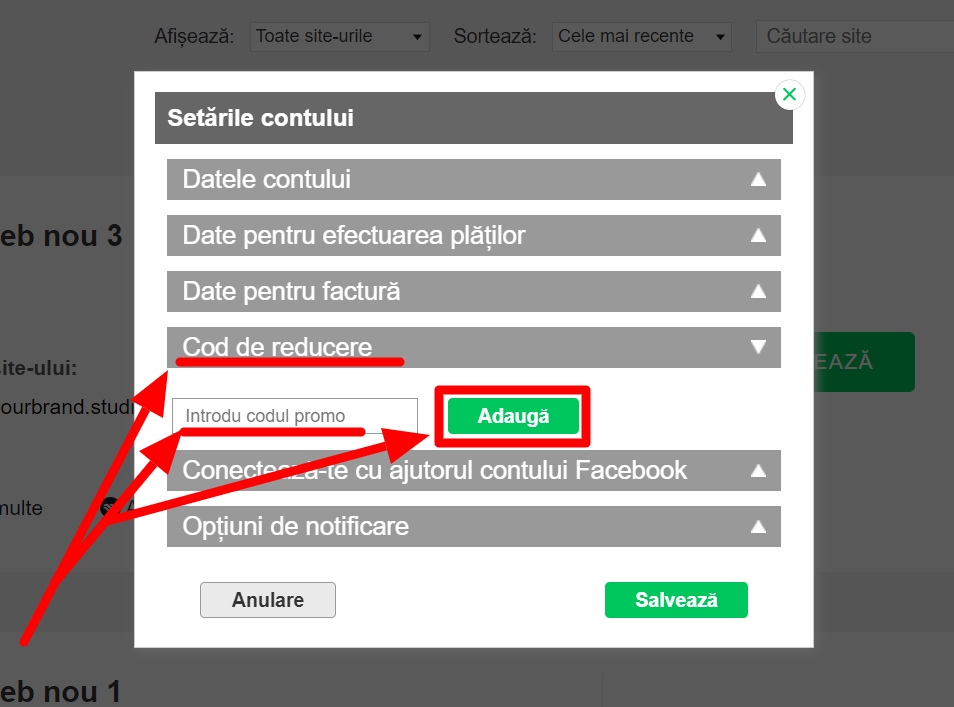 Află cum folosești un cod de reducere