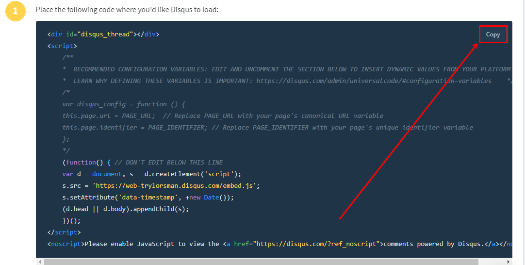 Lipește codul în secțiunea Head Lipește codul în secțiunea Head