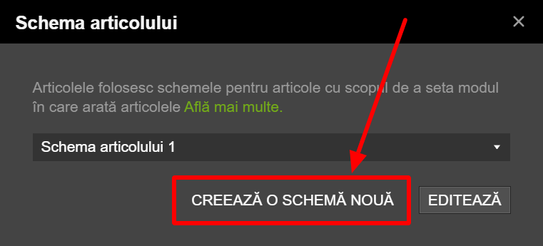 Creează o schemă nopuă pentru articole Creează o schemă nopuă pentru articole