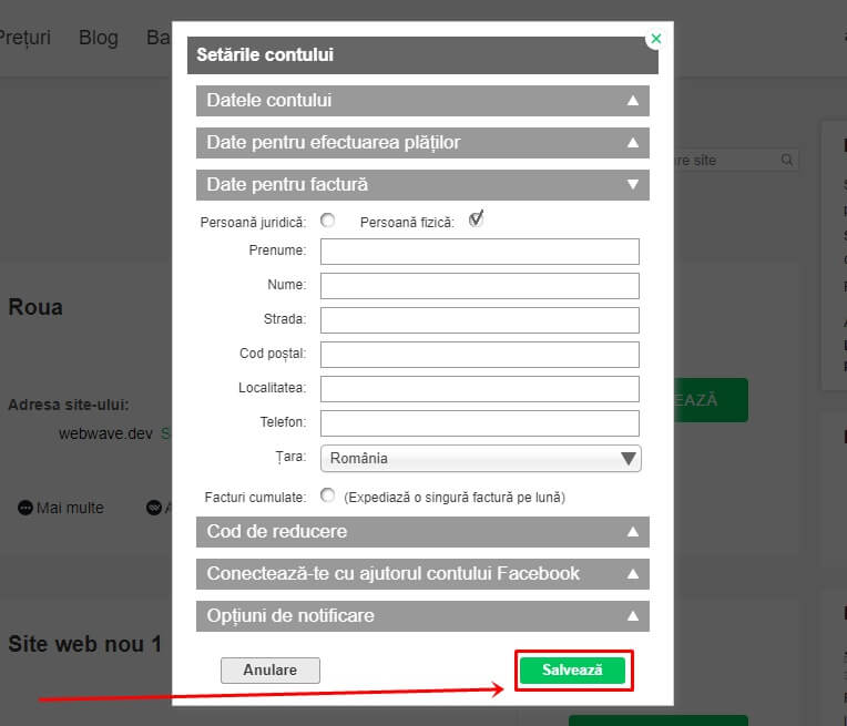 Salvează modificările Salvează modificările