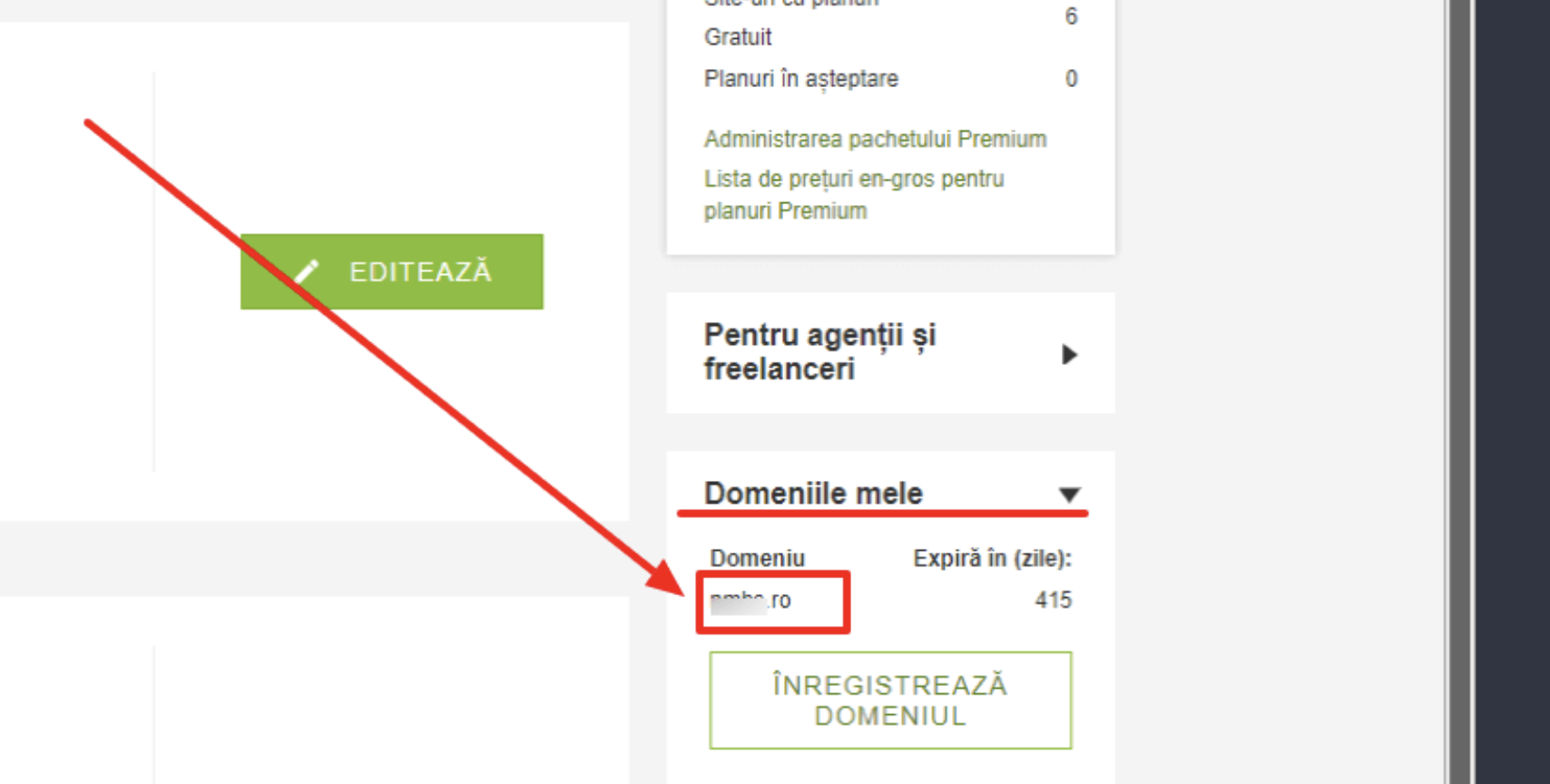Alege domeniul dorit cu un click pe denumirea lui. Alege domeniul dorit cu un click pe denumirea lui.