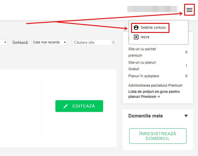 Treci la setările contului Treci la setările contului