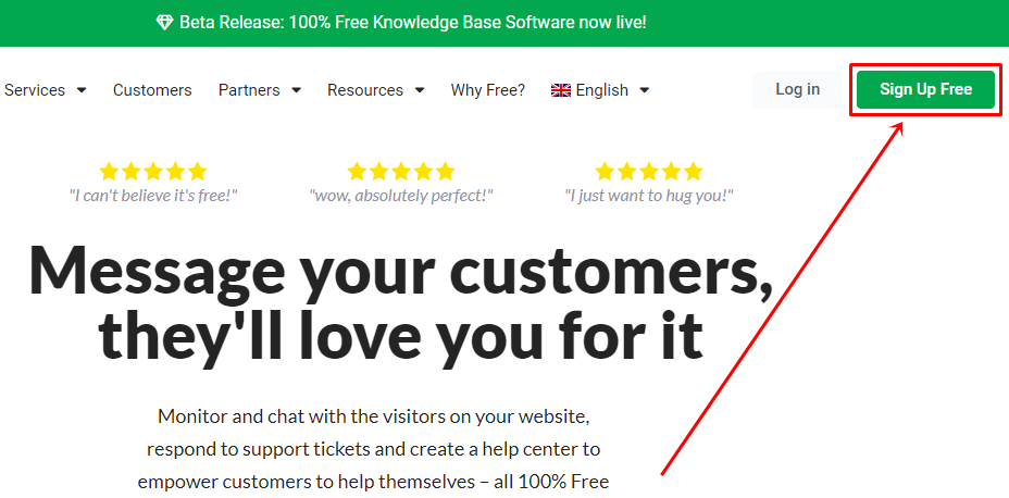 Facem click pe butonul Sign up Facem click pe butonul Sign up