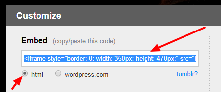 Copie codul HTML Copie codul HTML